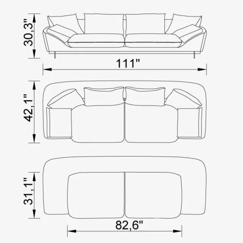 Air Bugatti Evo 4 Sofa - Image 4