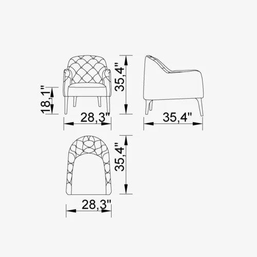Capella Accent Chair (Stitched) - Image 2