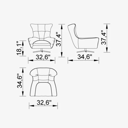 Maserati Accent Chair (Metal) - Image 3