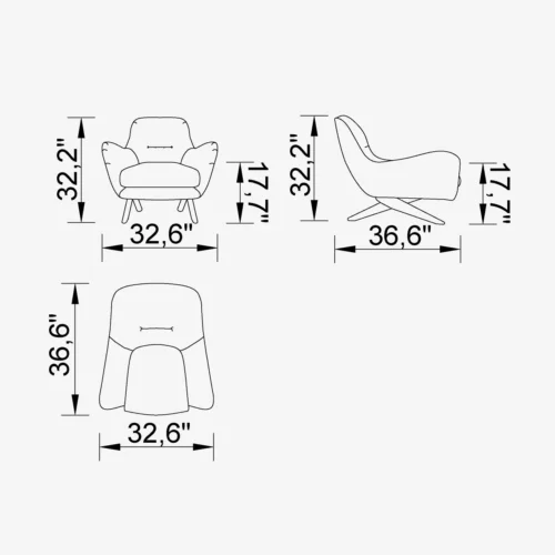 Moi Accent Chair (Wooden) - Image 2
