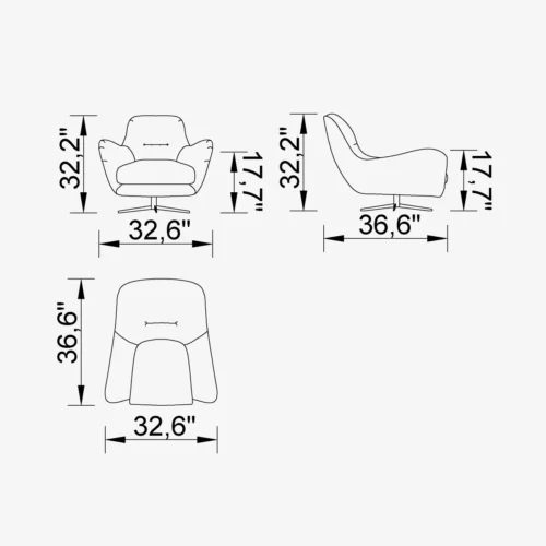 Moi Accent Chair (Metal) - Image 2
