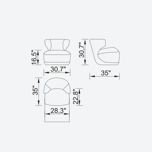 Yakup Accent Chair - Image 3