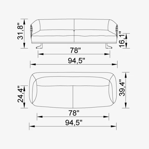 California 4 Sofa - Image 2