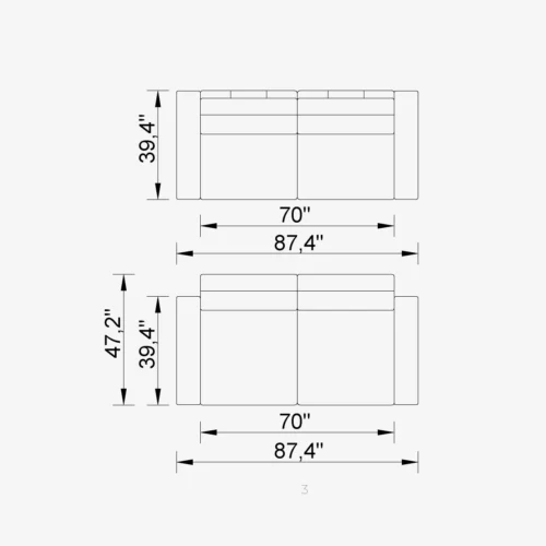 Noir 3 Sofa - Image 2