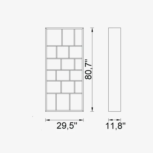 Puzzle Bookcase (Walnut) - Image 2