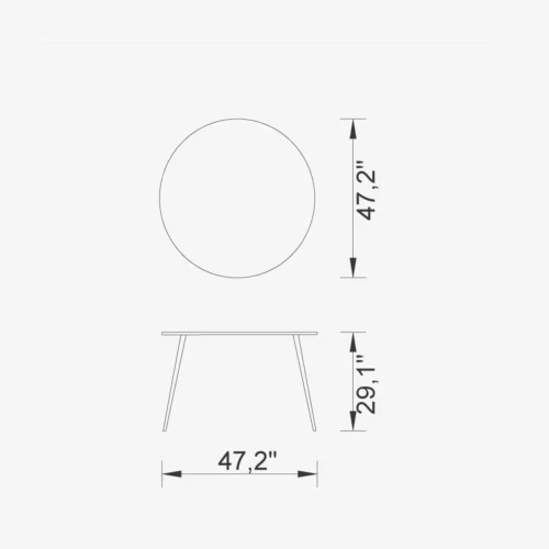 Round Kitchen Table - Image 2