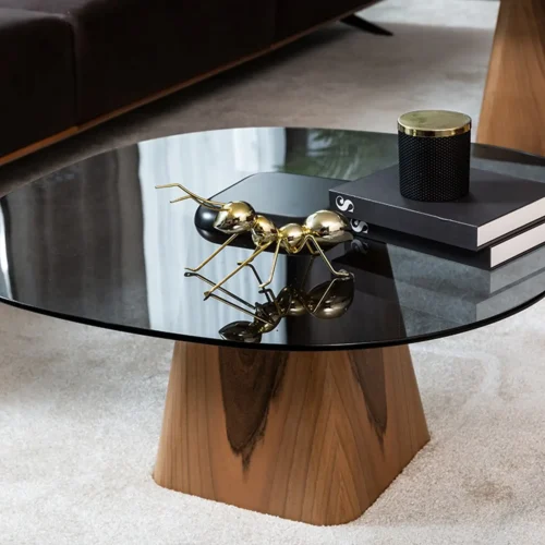 Chelsea Coffee Table (Walnut-Glass) - Image 4
