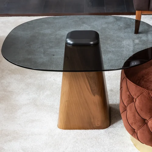 Chelsea Side Table (Walnut-Glass) - Image 3