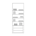 D 11 Double Cabinet (Cabinet With Shelves & Drawers)