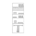 D 13 Double Cabinet (Cabinet With Shelves & Trouser Rack)