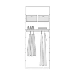 D 14 Double Cabinet (Cabinet With Shelf & Hanger)