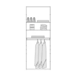 D 15 Double Cabinet (Cabinet With Shelf & Hanger)