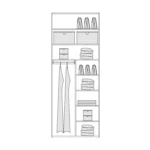 D 16 Double Cabinet (Double Cabinet With Seperator  - Module And Shelves)