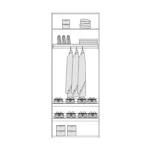 D 19 Double Cabinet (Cabinet With Shoes Organizer)