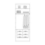 D 04 Double Cabinet (Cabinet With T-Shirt Organizer)