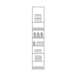 D 06 Single Cabinet (Cabinet With Shelves)