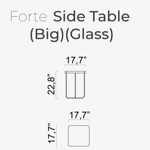Forte Side Table (Big)(Glass) - Image 2