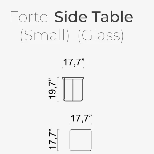 Forte Side Table (Small)(Glass) - Image 2