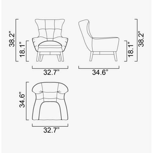 Maserati Accent Chair (Wood - Leather) - Image 2