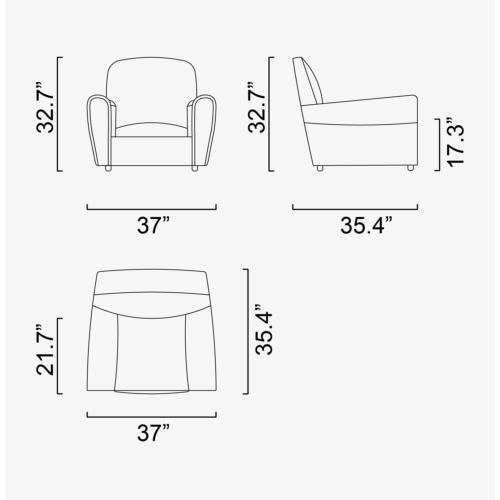 Roma Accent Chair (Leather) - Image 2