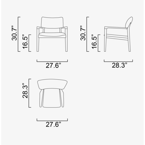 Soho Accent Chair (Ash Tree - Leather) - Image 2