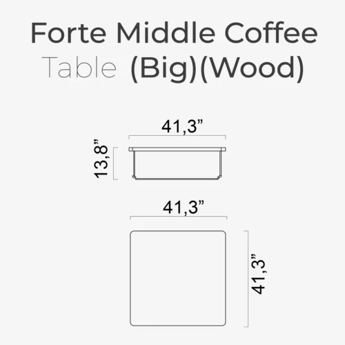 Forte Coffee Table (Big)(Wood) - Image 2