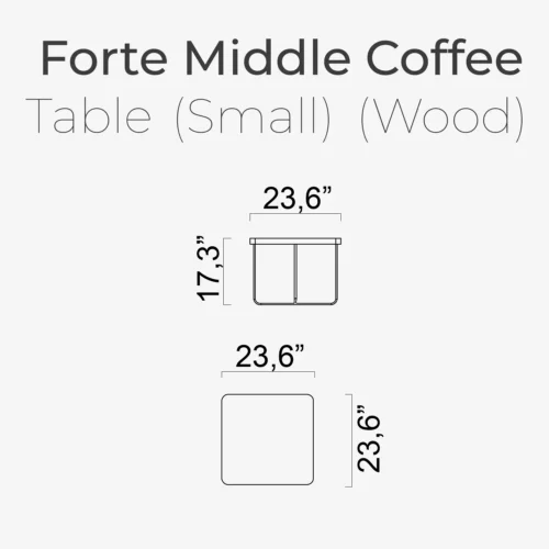 Forte Coffee Table (Small)(Wood) - Image 2