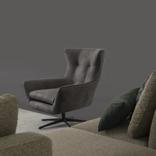 Maserati Accent Chair (Metal - Leather) - Image 3