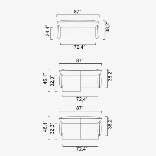 Tiffany 70.9" Sofa - Image 3