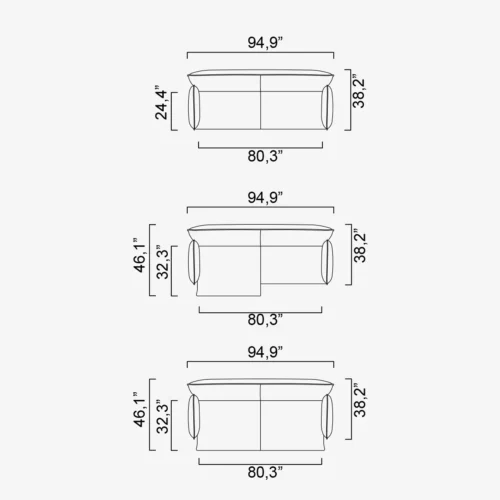 Tiffany 78.7" Long Sofa (Leather) - Image 3