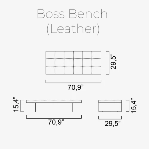 Boss Bench (Leather) - Image 5