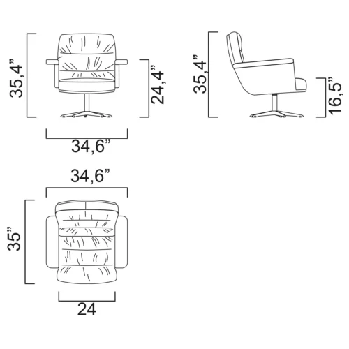 Ego Accent Chair (Leather) - Image 2