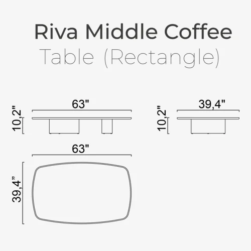 Riva Middle Coffee Table (Rectangle) - Image 2
