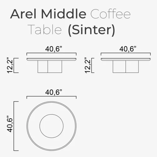 Arel Middle Coffee Table (Sinter) - Image 8