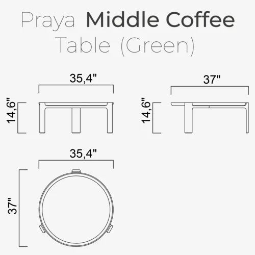Praya Middle Coffee Table - Image 2