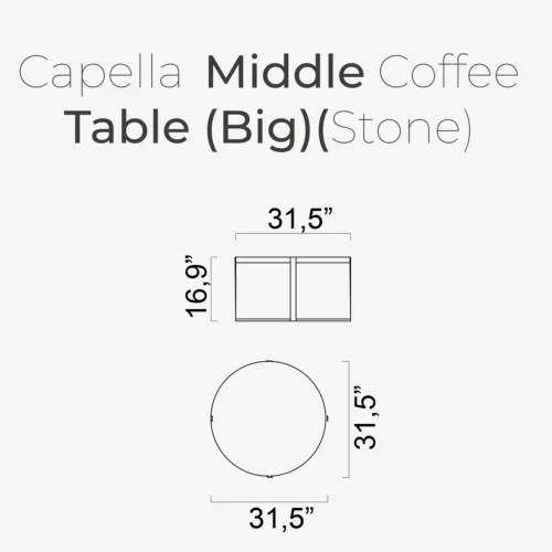 Capella Middle Table (Big)(Stone) - Image 2