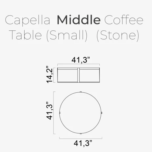 Capella Middle Table (Small)(Stone) - Image 2