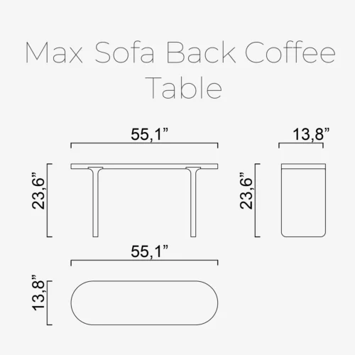 Max Sofa Back Coffee Table - Image 2