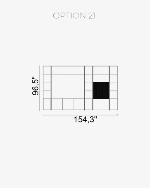 Nova Wall Unit Option 21 - Image 2