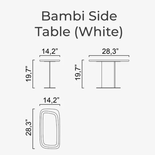 Bambi Side Table (White) - Image 3