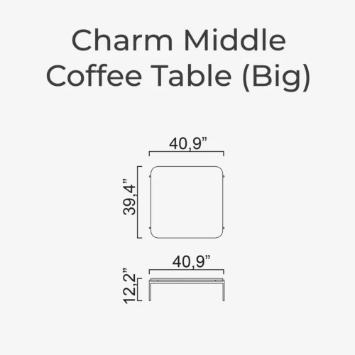 Charm Middle Coffee Table (Big) - Image 2