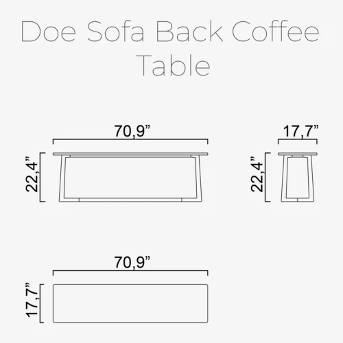 Doe Sofa Back Coffee Table - Image 2