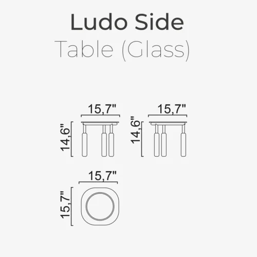 Ludo Side Table (Glass) - Image 2