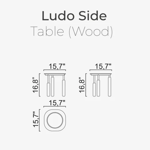 Ludo Side Table (Wood) - Image 2