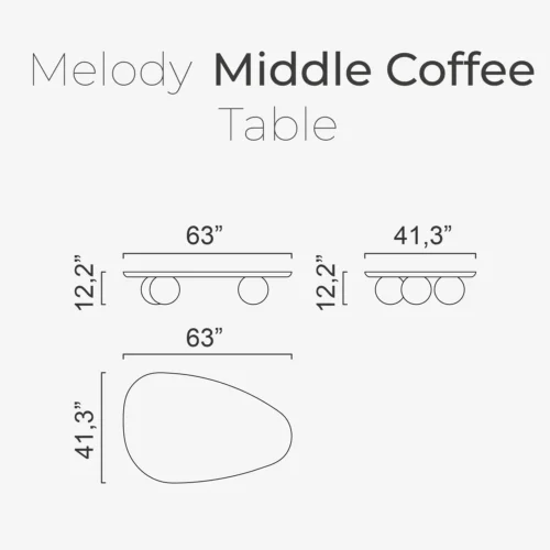 Melody Middle Coffee Table - Image 2