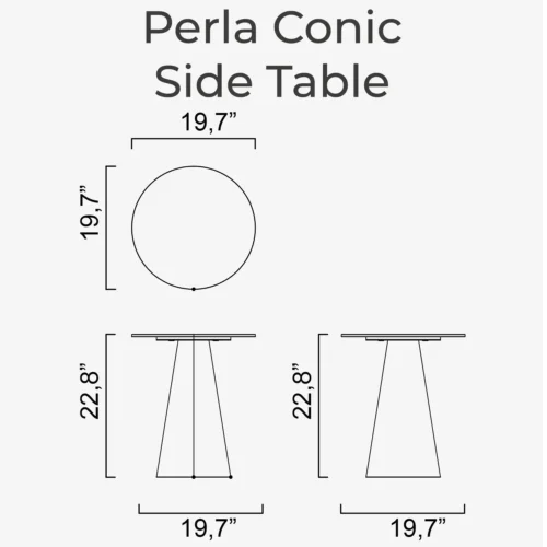 Perla Conic Side Table - Image 2