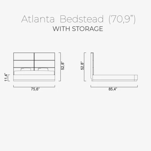 Atlanta Bedstead 70,9" - Image 2
