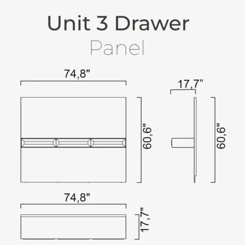 Madlen Unit 3 Drawer Panel - Image 2